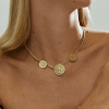 Gargantilha de ouro amarelo 18k São Bento com Diamantes